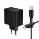 Мережевий зарядний пристрій Borofone BAS17A Erudite GaN charger Type-C cable 65W Black