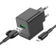 Мережевий зарядний пристрій Borofone BAS12A Erudite single port charger Micro USB cable 18W Black