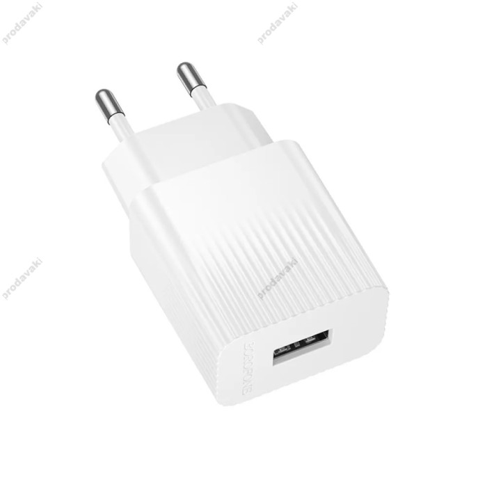Мережевий зарядний пристрій Borofone BAS71A Source single port charger Type-C cable 10.5W White