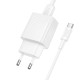 Мережевий зарядний пристрій Borofone BAS71A Source single port charger Type-C cable 10.5W White