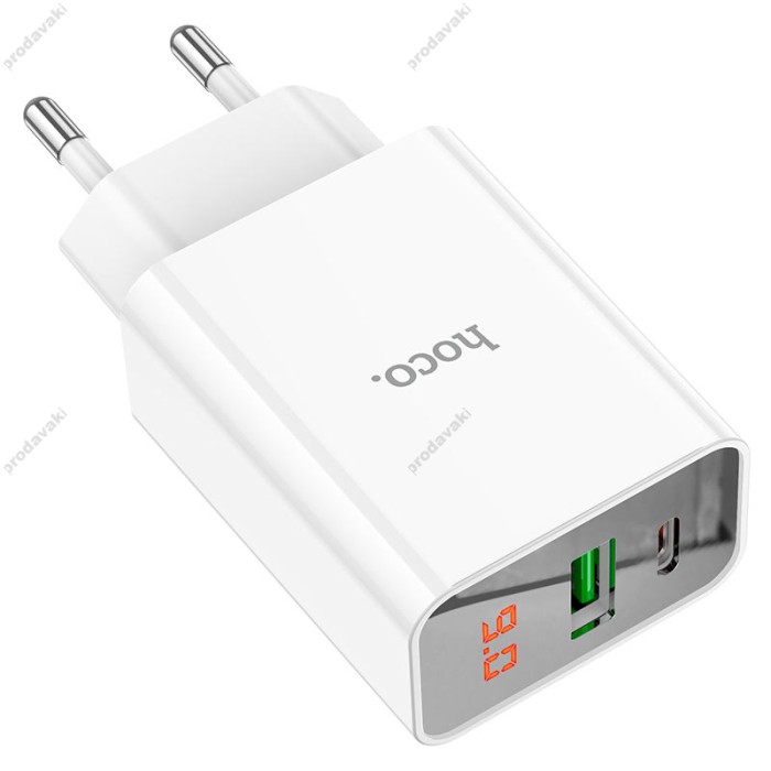 Мережевий зарядний пристрій Hoco C100A charger 20W White