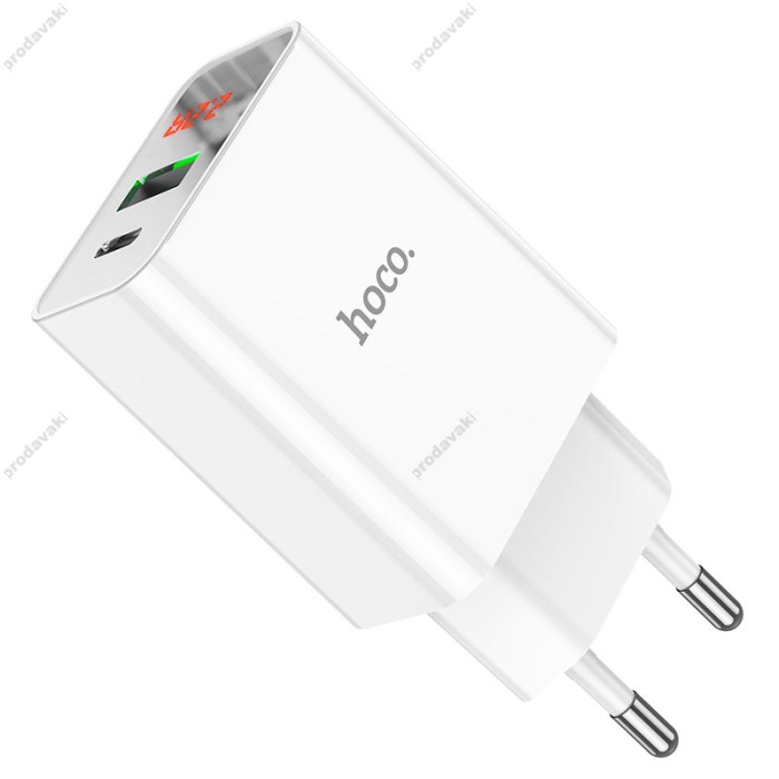 Мережевий зарядний пристрій Hoco C100A charger 20W White