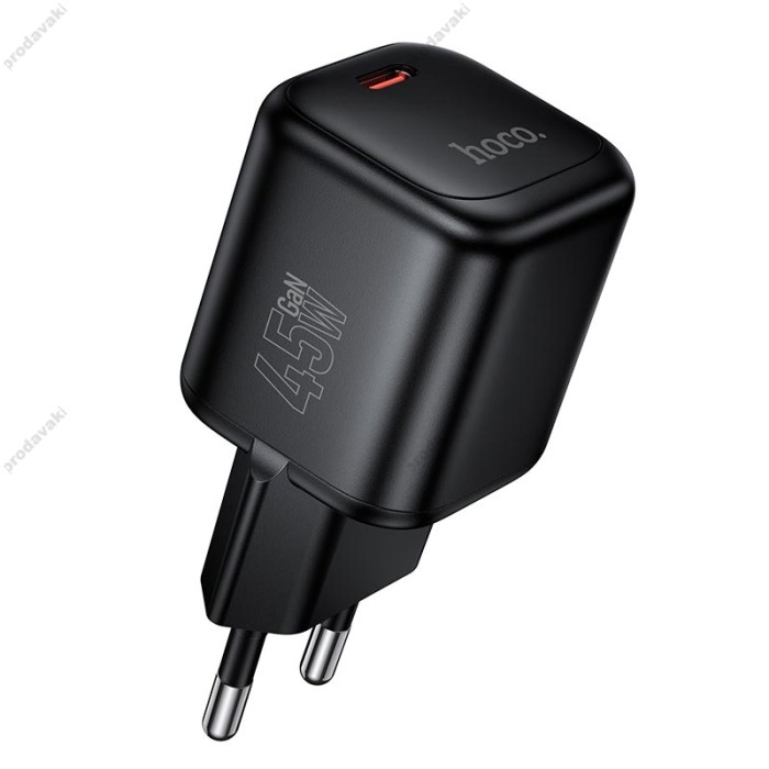 Мережевий зарядний пристрій HOCO N84 Mini single port charger Type-C cable 45W Black