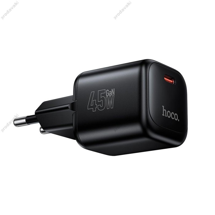 Мережевий зарядний пристрій HOCO N84 Mini single port charger Type-C cable 45W Black