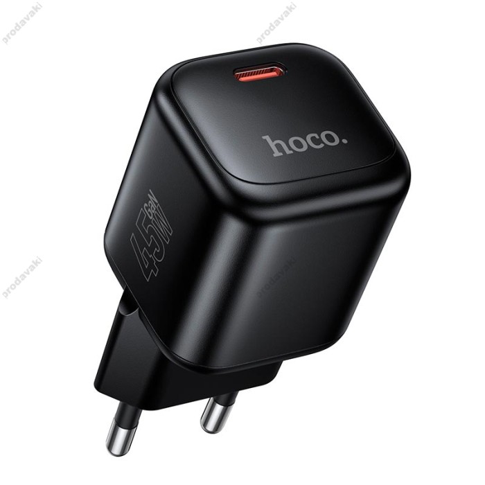 Мережевий зарядний пристрій HOCO N84 Mini single port charger Type-C cable 45W Black