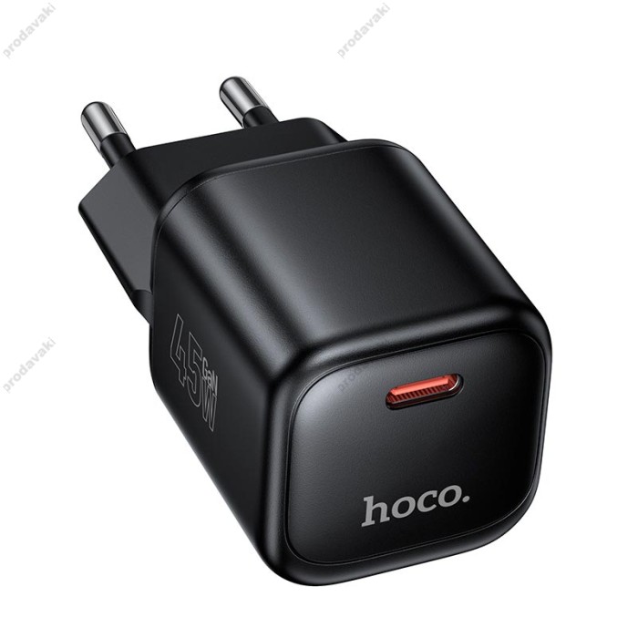 Мережевий зарядний пристрій HOCO N84 Mini single port charger Type-C cable 45W Black