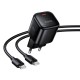 Мережевий зарядний пристрій HOCO N84 Mini single port charger Type-C cable 45W Black