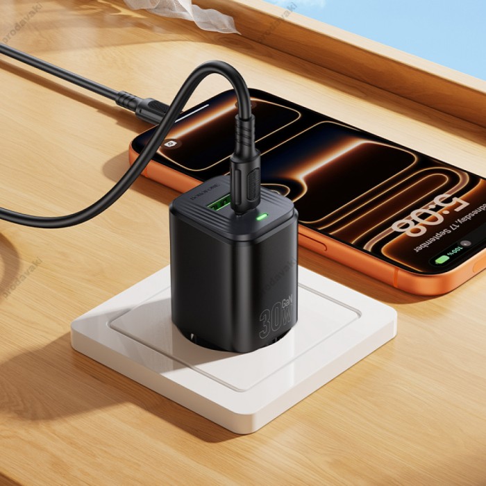 Мережевий зарядний пристрій Borofone BAS85A Star charger 30W Black