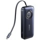 Повербанк портативний акумулятор Power bank Baseus EnerCore CR11 Retractable Cable 45W 10000 mAh Black E0027G00