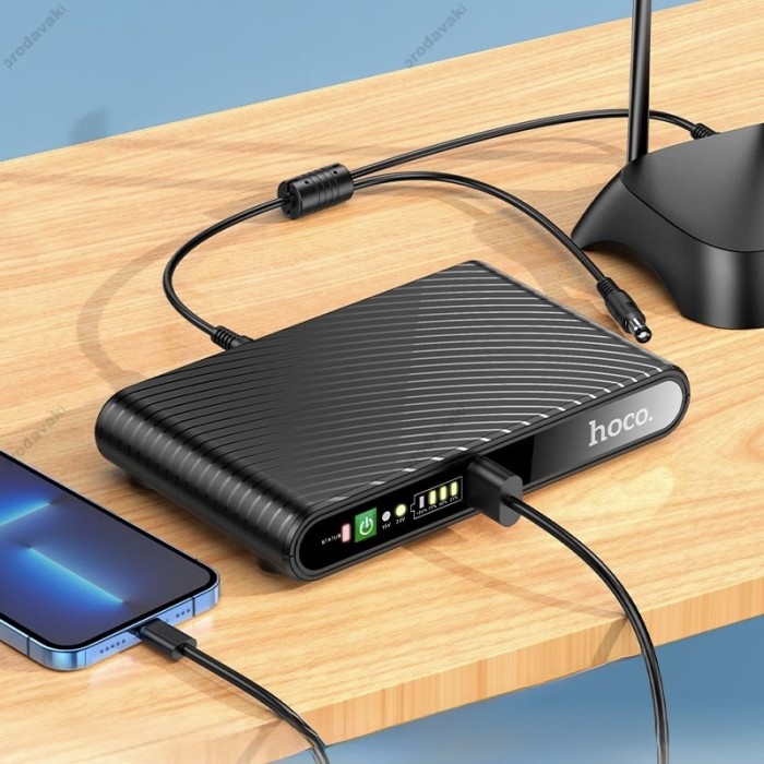 Повербанк портативний акумулятор Power bank безперебійник Hoco DB63 Cool Zinc emergency DC UPS 5v/9v/12V 17W 10000mAh