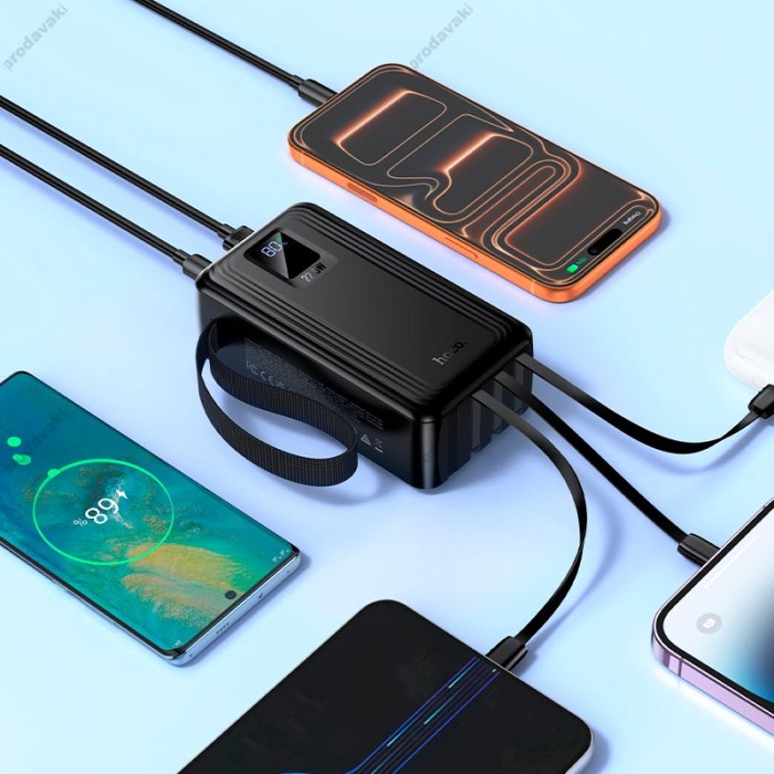 Повербанк портативний акумулятор Power bank Hoco J173A Jingyao 30000 mAh Black