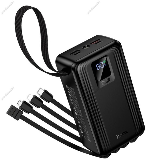 Повербанк портативний акумулятор Power bank Hoco J173A Jingyao 30000 mAh Black