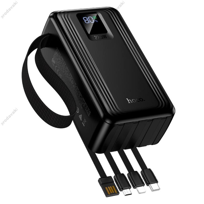 Повербанк портативний акумулятор Power bank Hoco J173A Jingyao 30000 mAh Black