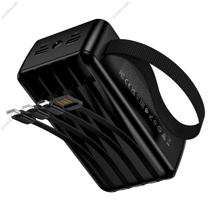 Повербанк портативний акумулятор Power bank Hoco J173A Jingyao 30000 mAh Black