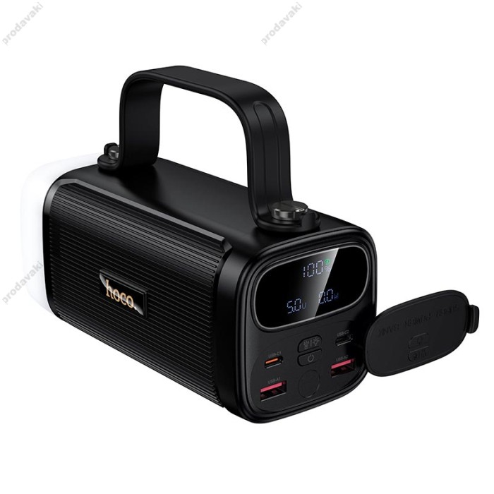 Повербанк портативний акумулятор Power bank Hoco J174 Unimpeded dual lighting 22.5W 40000 mAh Black