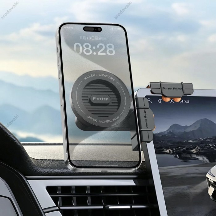 Автомобільний тримач Earldom ET-EH365 Show ring magnetic Car holder (display) 4.5-7" Black
