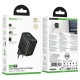 Мережевий зарядний пристрій HOCO N79 charger with TFT display 65W Black
