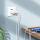 Мережевий зарядний пристрій Hoco C103A Courser dual-port charger Lightning cable 10.5W White