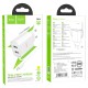 Мережевий зарядний пристрій Hoco C103A Courser dual-port charger Lightning cable 10.5W White