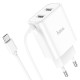 Мережевий зарядний пристрій Hoco C103A Courser dual-port charger Micro USB cable 10.5W White