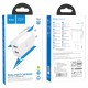 Мережевий зарядний пристрій Hoco C103A Courser dual-port charger Micro USB cable 10.5W White