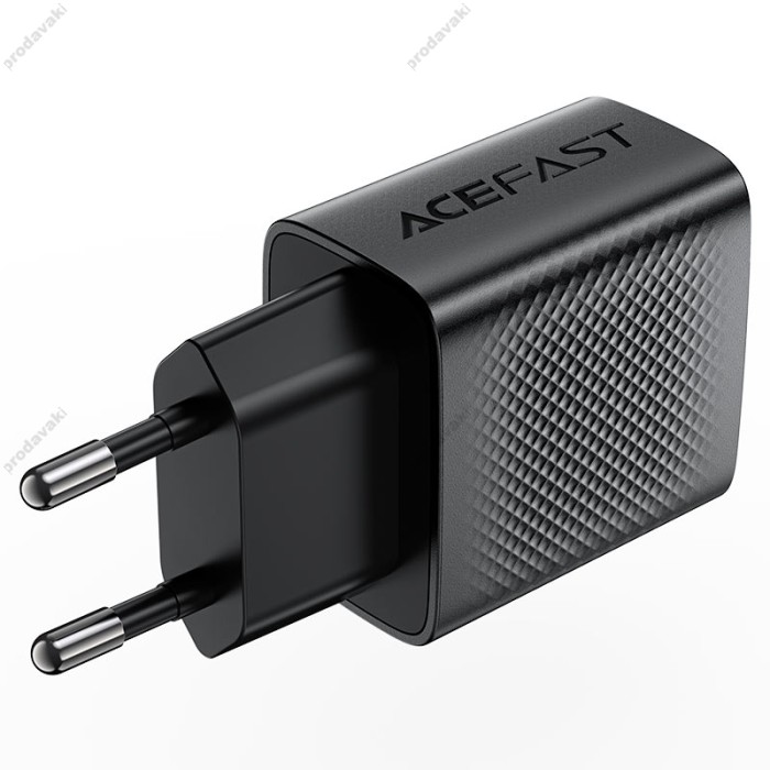 Мережевий зарядний пристрій ACEFAST A90 GaN single charger 18W Black