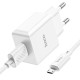 Мережевий зарядний пристрій Hoco C106A Leisure single port charger Micro USB cable 10.5W White