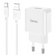 Мережевий зарядний пристрій Hoco C106A Leisure single port charger Type-C cable 10.5W White