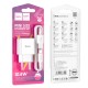 Мережевий зарядний пристрій Hoco C106A Leisure single port charger Type-C cable 10.5W White