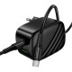 Мережевий зарядний пристрій HOCO CS102A folding charger Type-C cable 30W Black