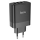 Мережевий зарядний пристрій HOCO C127A Intelligent four-port Lightning cable 45W Black