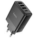 Мережевий зарядний пристрій HOCO C127A Intelligent four-port Lightning cable 45W Black