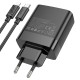 Мережевий зарядний пристрій HOCO C127A Intelligent four-port Lightning cable 45W Black