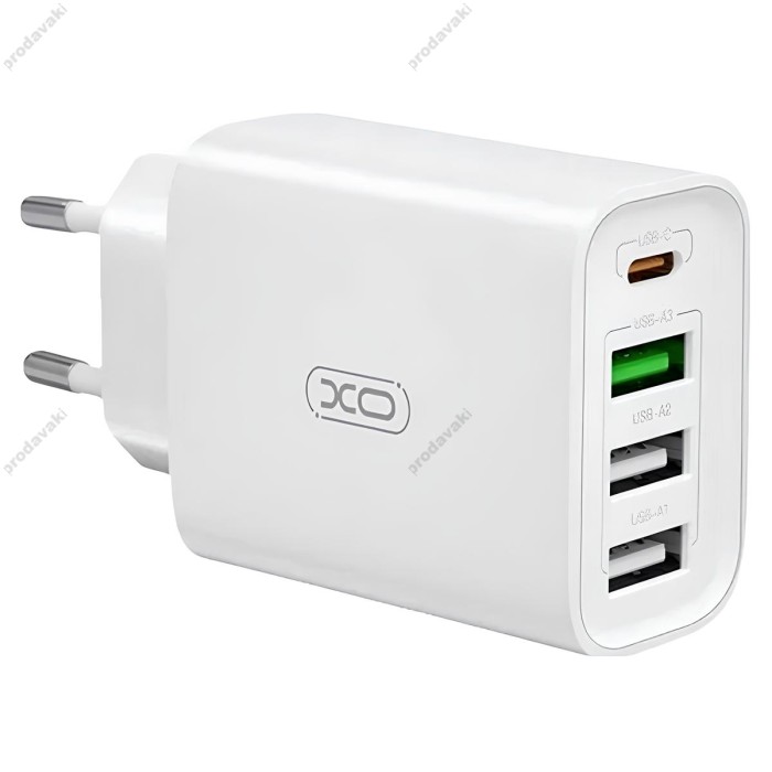 Мережевий зарядний пристрій XO L120 multi port fast charging charger 20W White