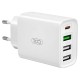Мережевий зарядний пристрій XO L120 multi port fast charging charger 20W White