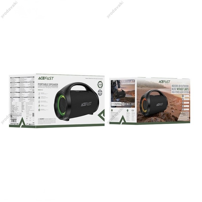 Портативна колонка Bluetooth ACEFAST K11 Pro Portable Speaker BT6.0/USB/AUX 102W Black