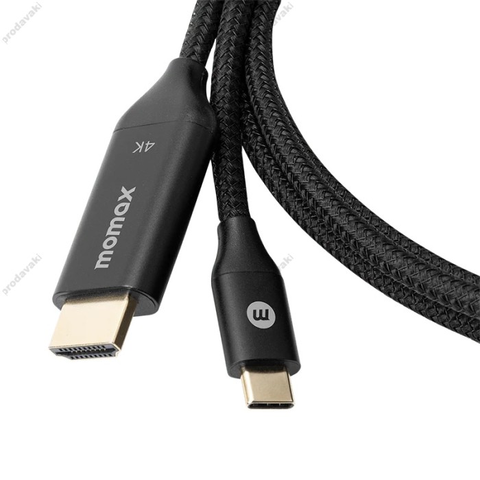 Кабель Momax TD3D Elite Link Cable Type-C to HDMI 2.0 4K 2m Black