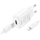 Мережевий зарядний пристрій Hoco C134A Solid single port charger Lightning cable 12W White