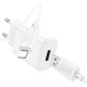 Мережевий зарядний пристрій Hoco C134A Solid single port charger Lightning cable 12W White