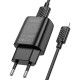 Мережевий зарядний пристрій Hoco C134A Solid single port charger Lightning cable 12W Black