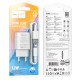 Мережевий зарядний пристрій Hoco C134A Solid single port charger Lightning cable 12W White