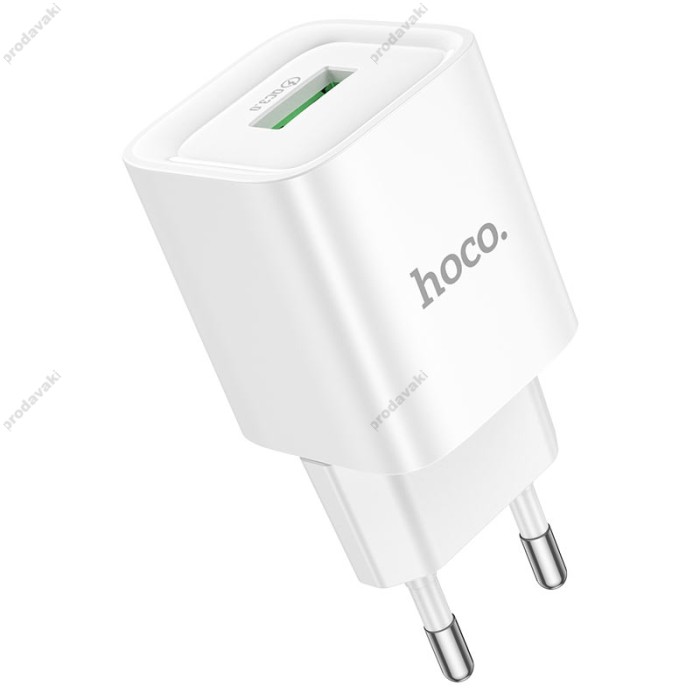 Мережевий зарядний пристрій Hoco C145A Charm single port QC charger 18W White