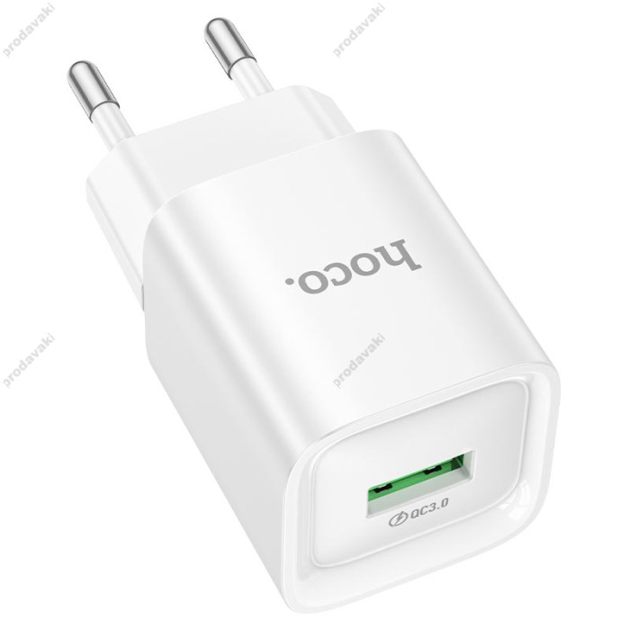 Мережевий зарядний пристрій Hoco C145A Charm single port QC charger 18W White