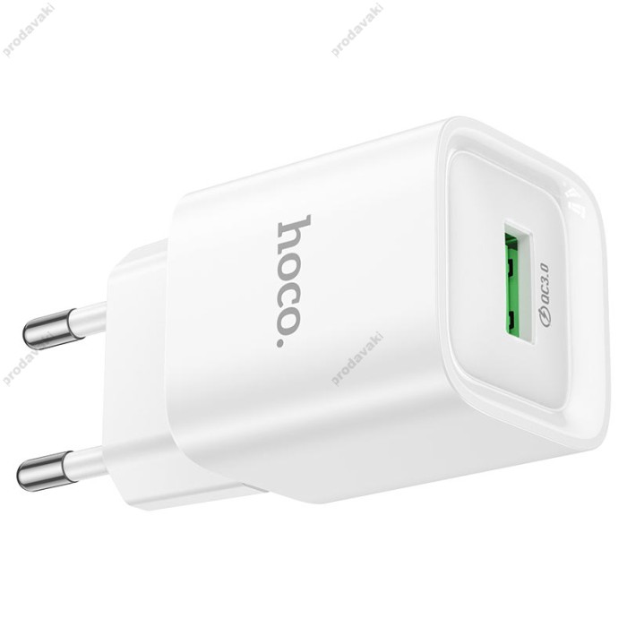 Мережевий зарядний пристрій Hoco C145A Charm single port QC charger 18W White