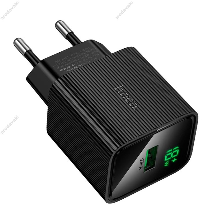 Мережевий зарядний пристрій Hoco CS81A Excellent single port charger 18W Black