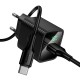 Мережевий зарядний пристрій Hoco CS81A Excellent single port charger Type-C cable 18W Black