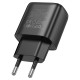 Мережевий зарядний пристрій HOCO C141A Smart dual-port charger Type-C cable 10.5W Black
