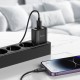 Мережевий зарядний пристрій HOCO C141A Smart dual-port charger Lightning cable 10.5W Black