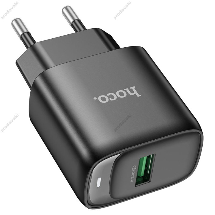 Мережевий зарядний пристрій Hoco C140A Smart single port charger 18W Black