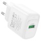 Мережевий зарядний пристрій Hoco C140A Smart single port charger Micro USB cable 18W White